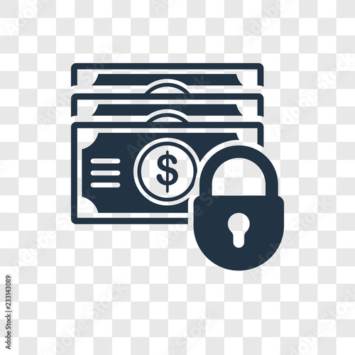 Dollar vector icon isolated on transparent background, Dollar transparency logo design