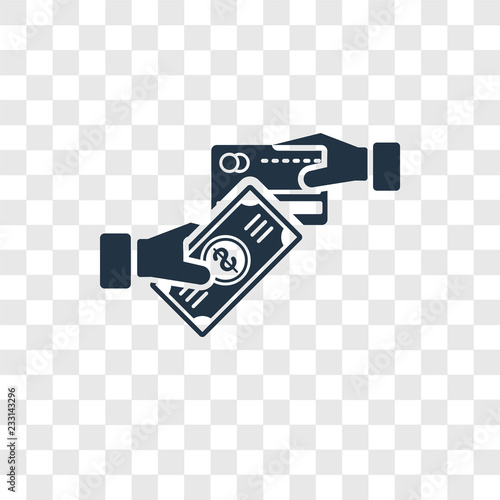 Payment method vector icon isolated on transparent background, Payment method transparency logo design