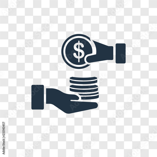 Pay vector icon isolated on transparent background, Pay transparency logo design