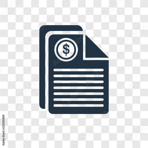 Taxes vector icon isolated on transparent background, Taxes transparency logo design