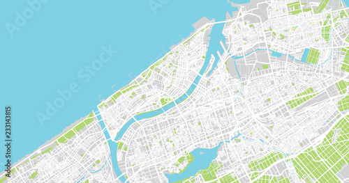 Urban vector city map of Niigata, Japan