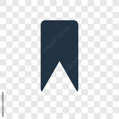 Bookmark vector icon isolated on transparent background, Bookmark transparency logo design