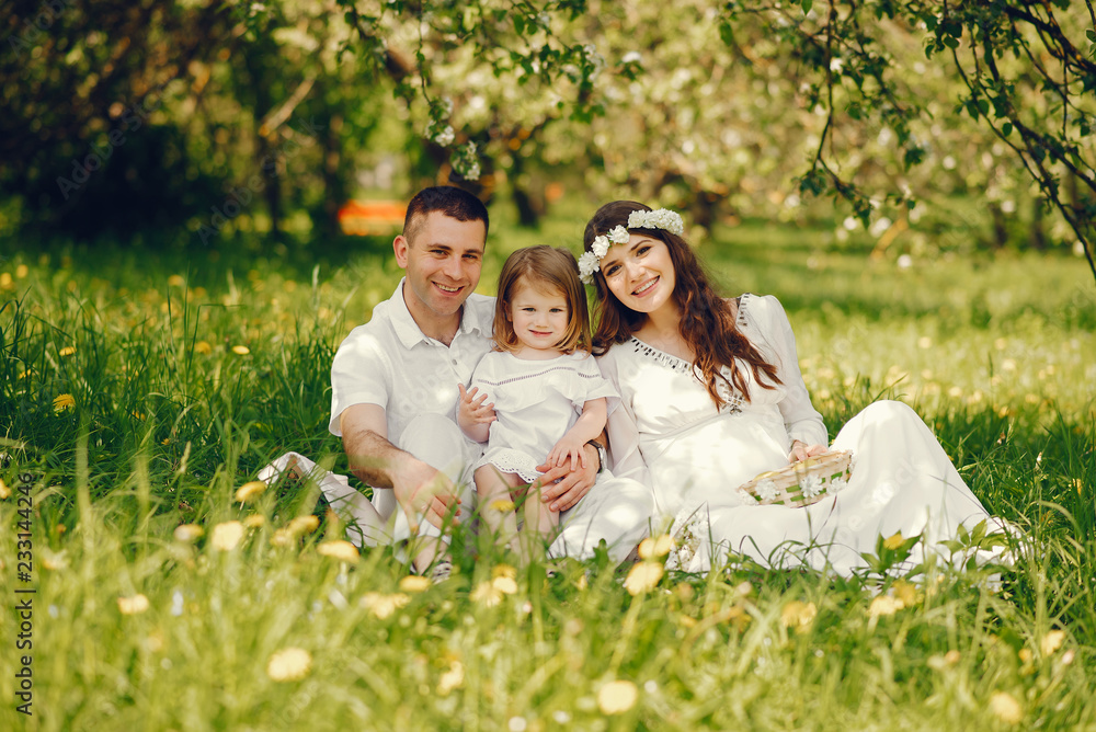 family in a garden family in a garden