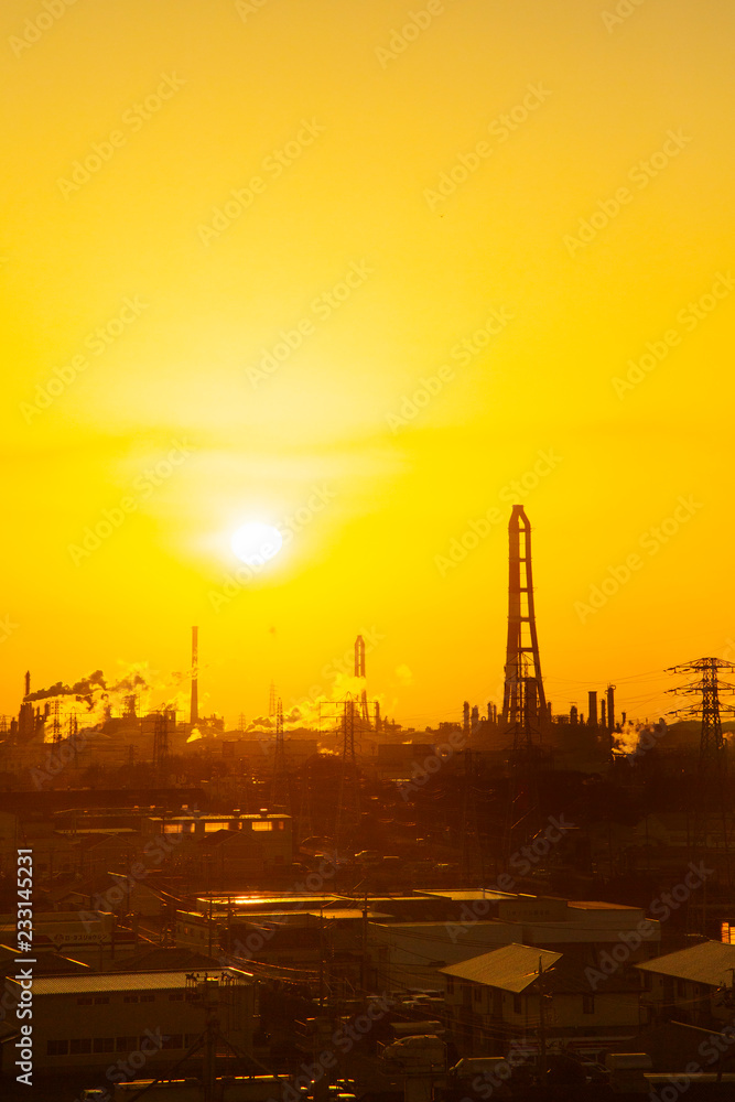 Obraz premium Yokkaichi industrial area