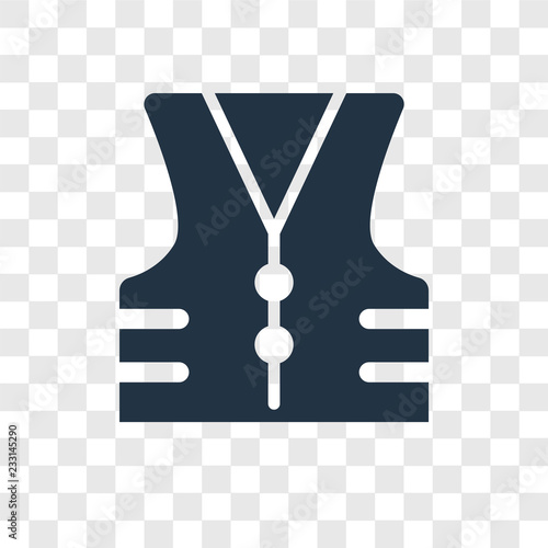Safety Vesty vector icon isolated on transparent background, Safety Vesty transparency logo design