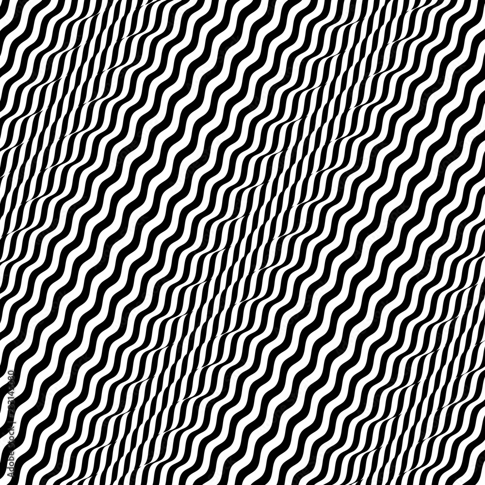 Pattern with optical illusion. Black and white design. Abstract striped background. Vector illustration. Pattern with optical illusion. Black and white design. Abstract striped background. Vector illustration.