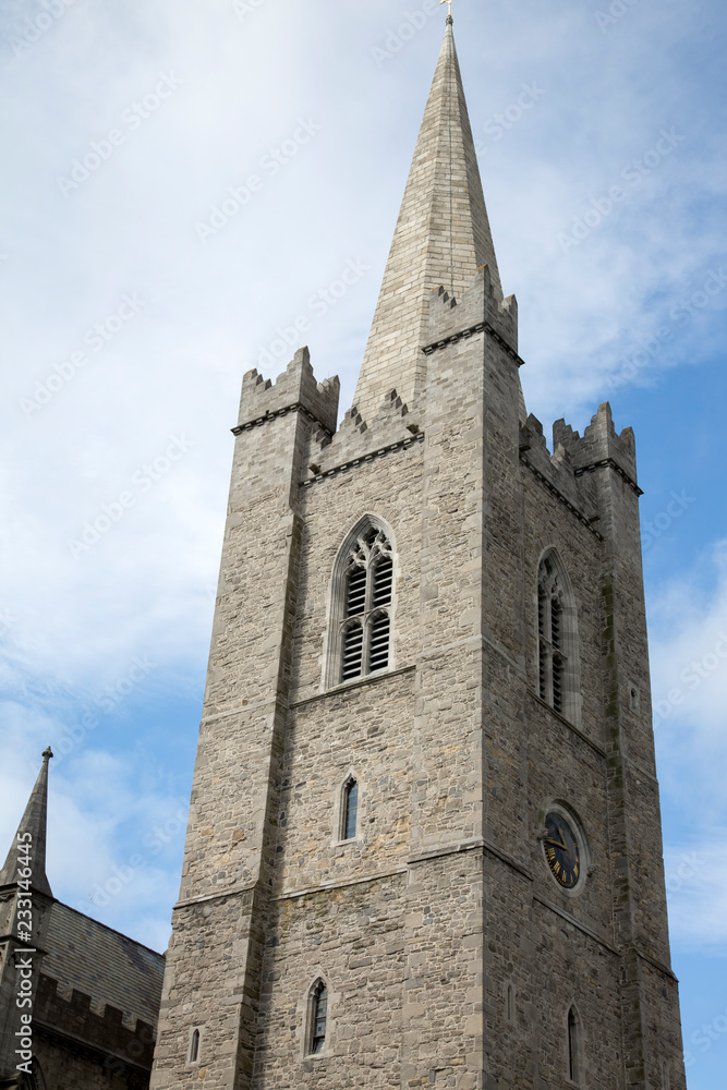 Obraz premium St Patricks Cathedral Spire; Dublin