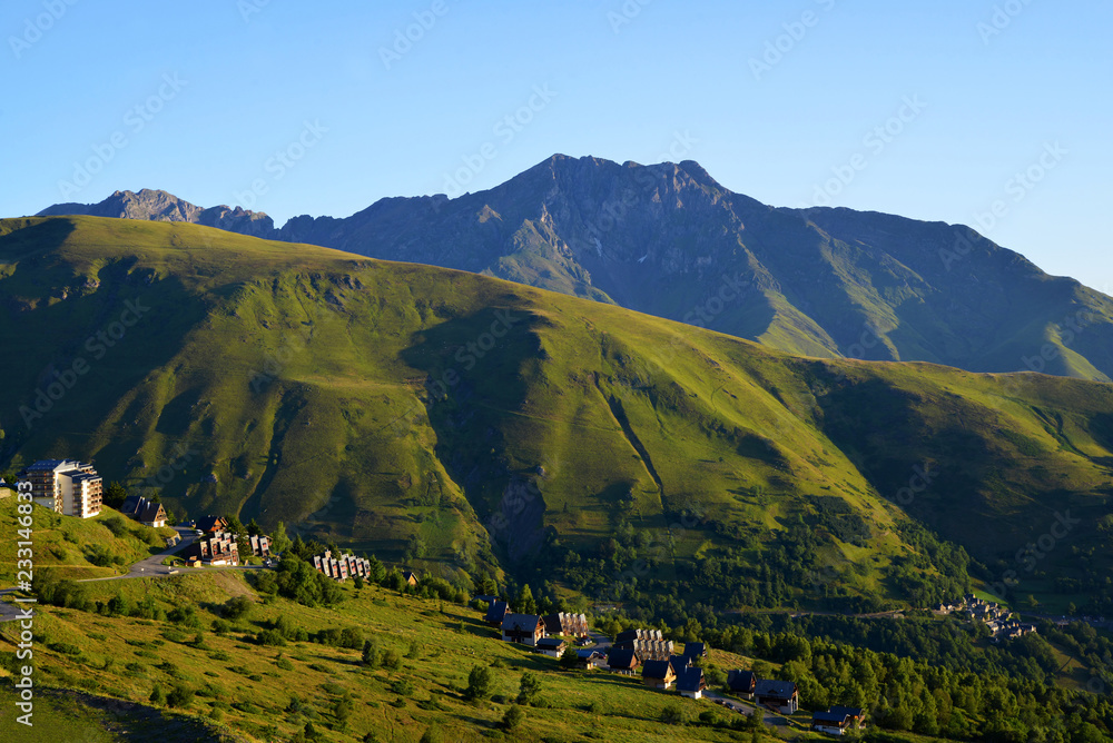 Pyrenees mountain. View from Pla d'Adet, France.