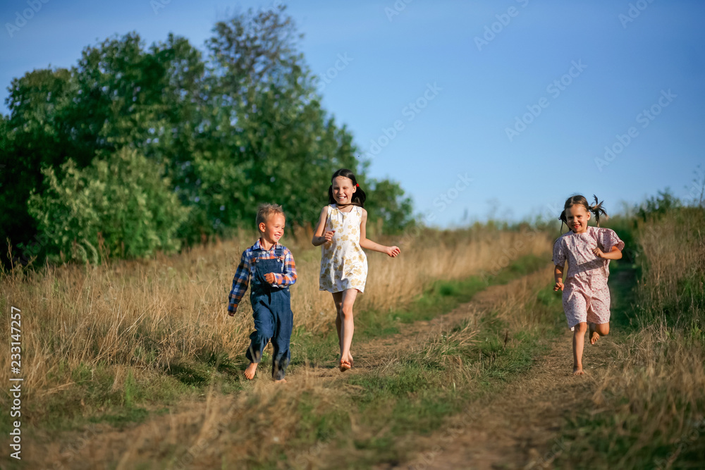 The kids happy. The kids happy.