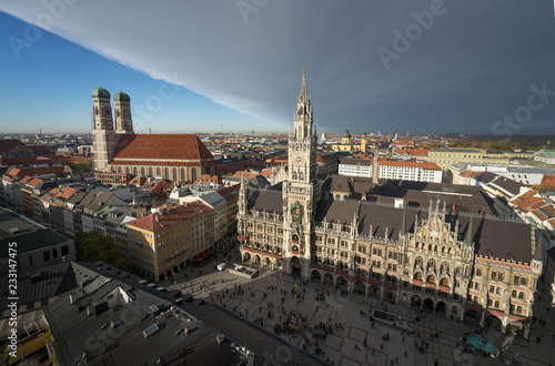 Crazy sky over Munich city centre