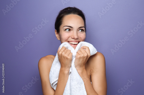 Beautiful young woman with ...