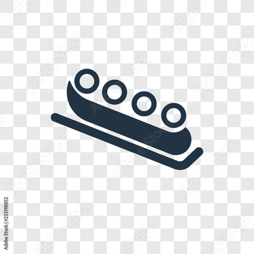 Bobsled vector icon isolated on transparent background, Bobsled transparency logo design