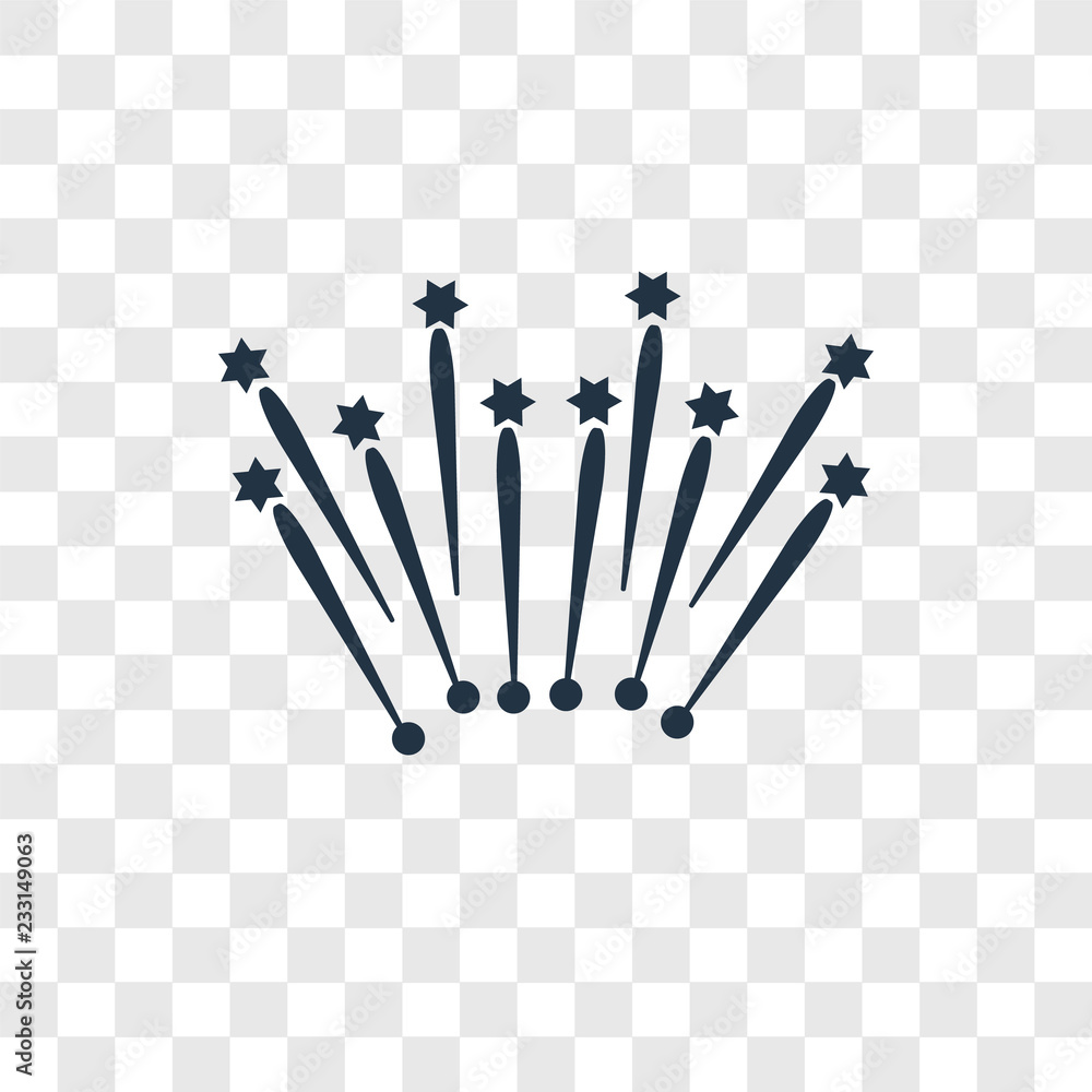 Fireworks vector icon isolated on transparent background, Fireworks transparency logo design Fireworks vector icon isolated on transparent background, Fireworks transparency logo design