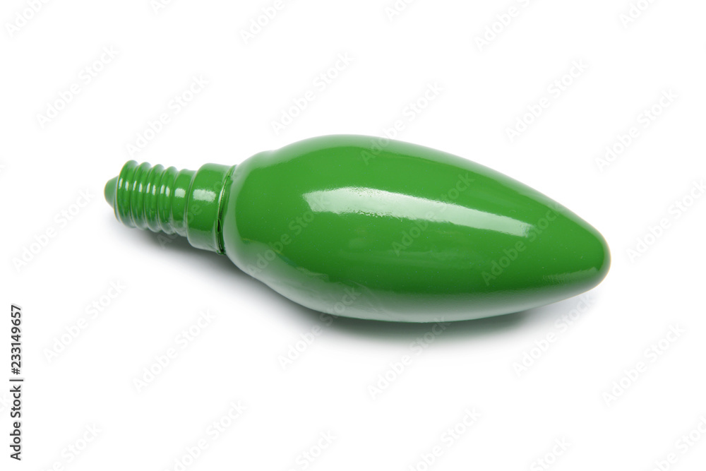 Painted light bulb on white background Painted light bulb on white background