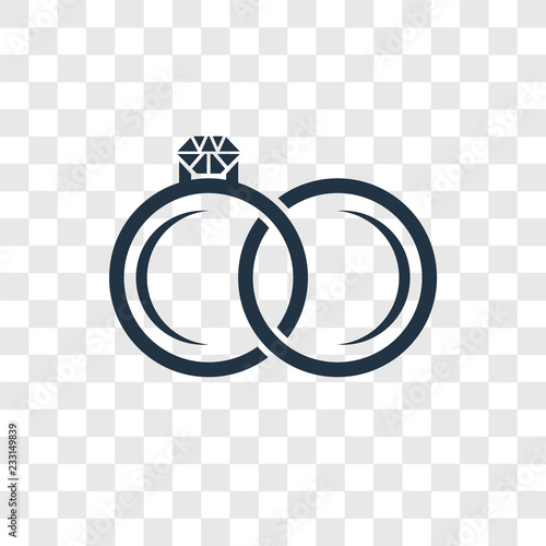 Engagement ring vector icon isolated on transparent background, Engagement ring transparency logo design