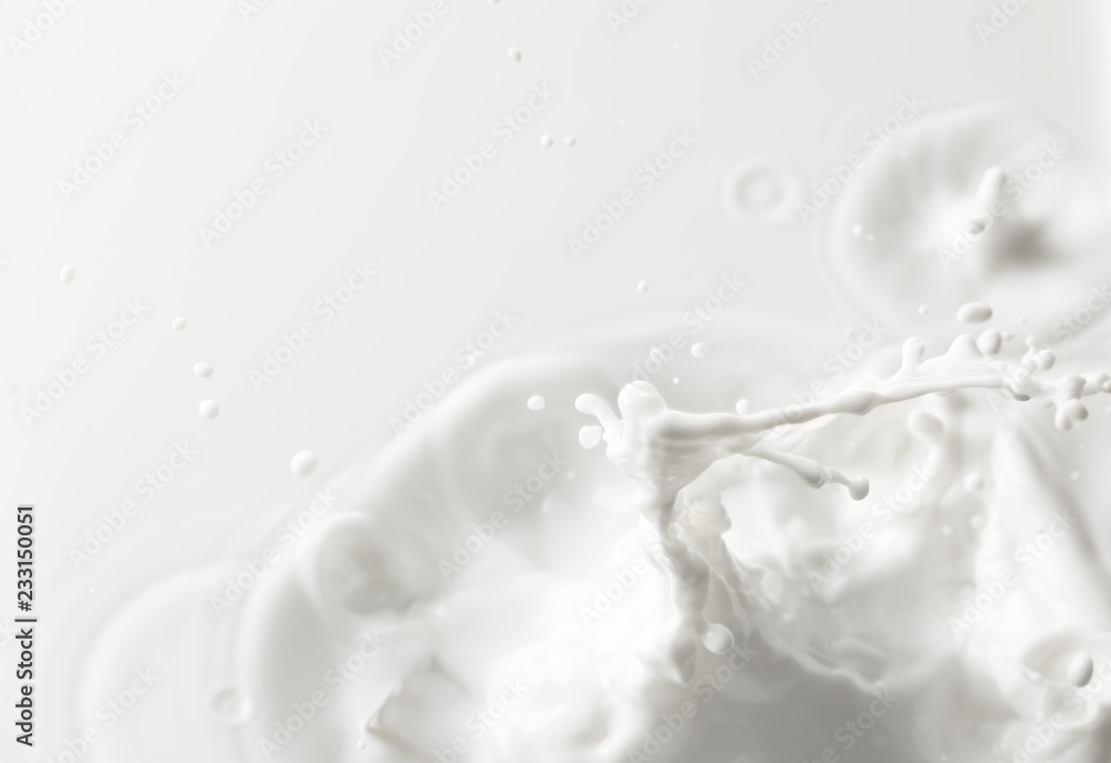 Splash of fresh milk - obrazy, fototapety, plakaty 
