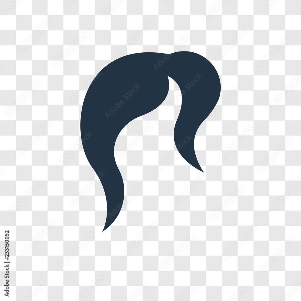Hair wig vector icon isolated on transparent background, Hair wig transparency  logo design Stock Vector | Adobe Stock