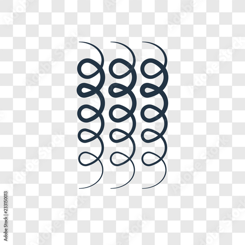 Curling hair vector icon isolated on transparent background, Curling hair transparency logo design