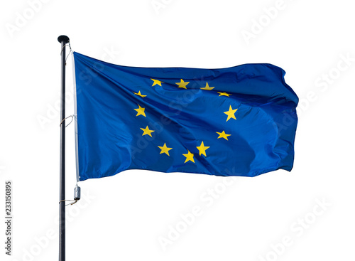 Flag of European Union on white background