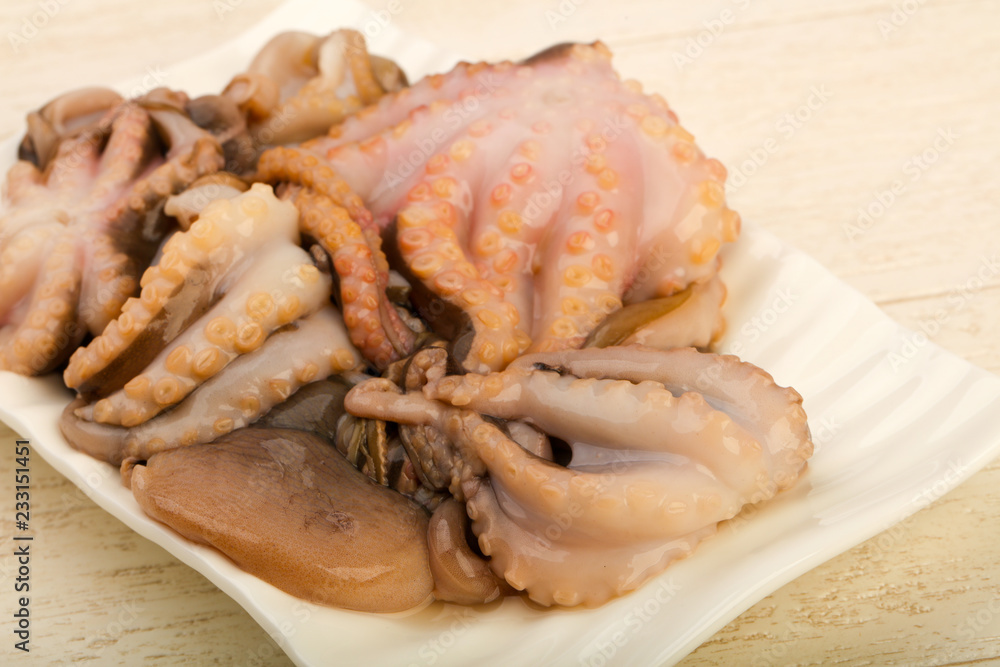 Raw octopus