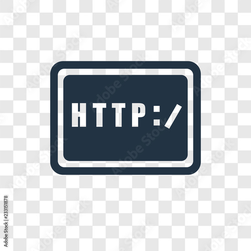 Http vector icon isolated on transparent background, Http transparency logo design