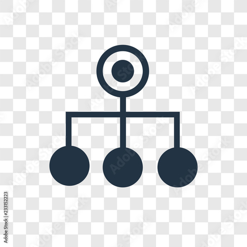 Hierarchical structure vector icon isolated on transparent background, Hierarchical structure transparency logo design