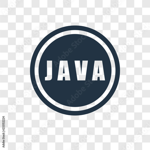 Java vector icon isolated on transparent background, Java transparency logo design
