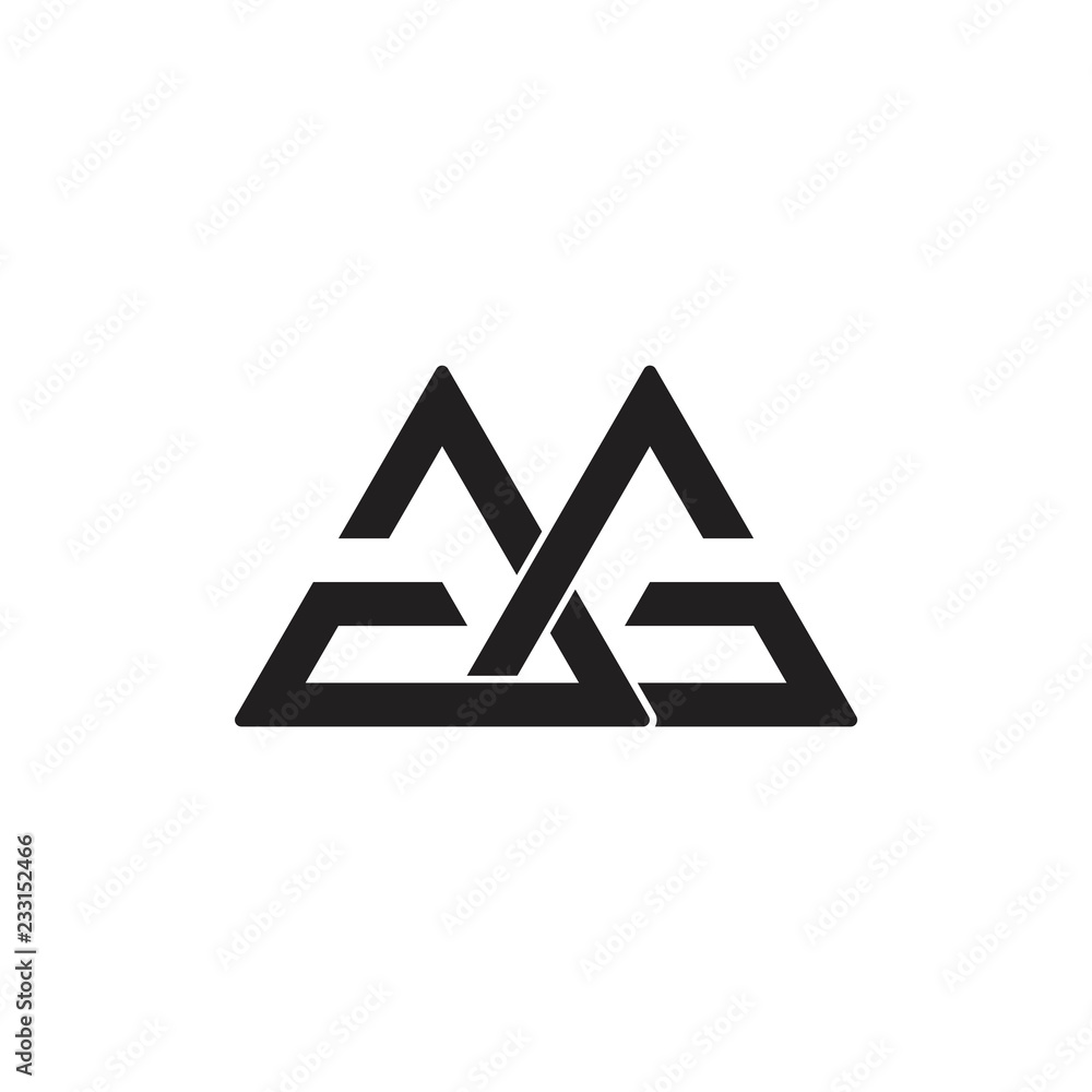 letters gg triangle overlapping logo letters gg triangle overlapping logo