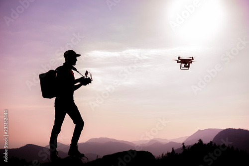 use of drone in mountains  piloting and media work