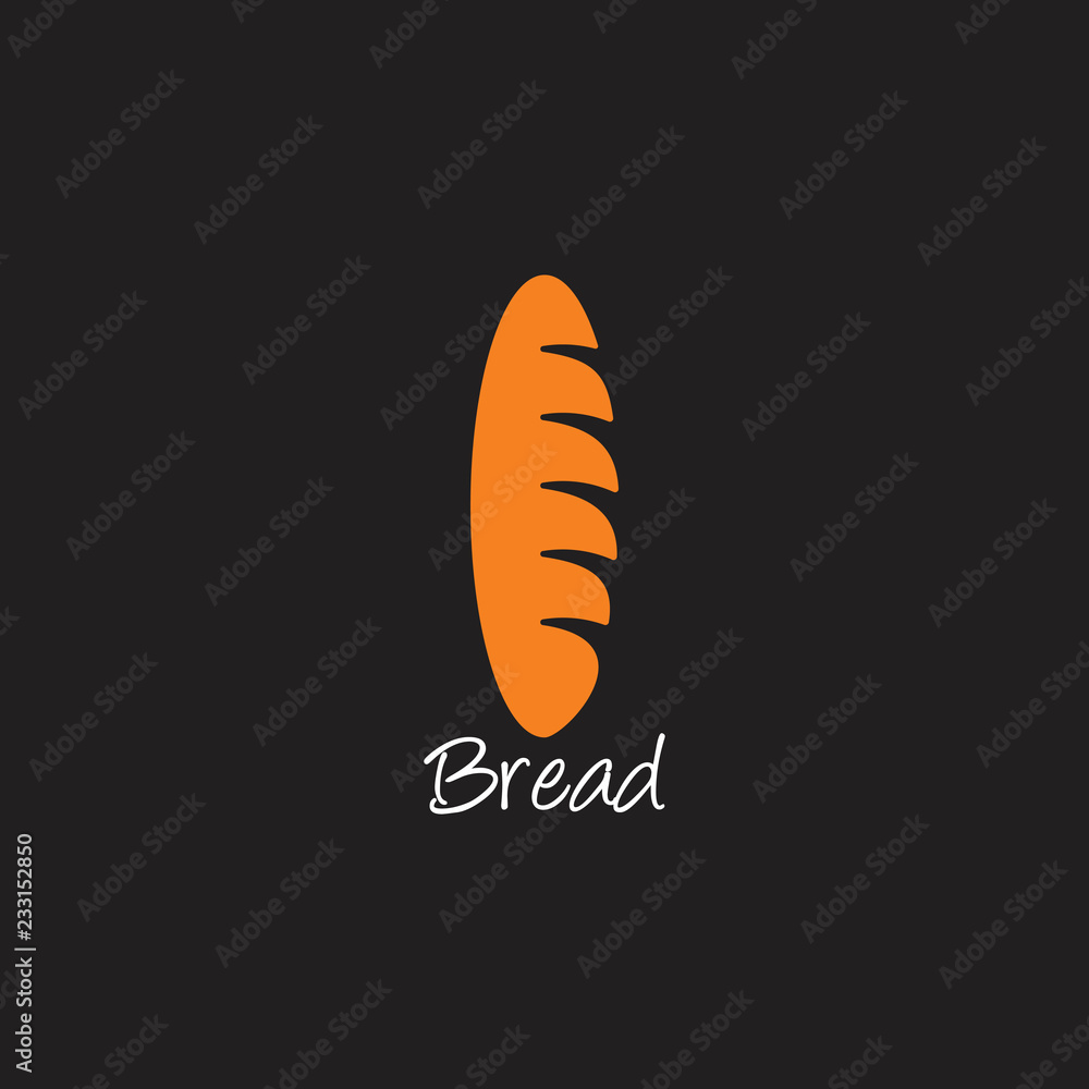 simple bread shape logo 