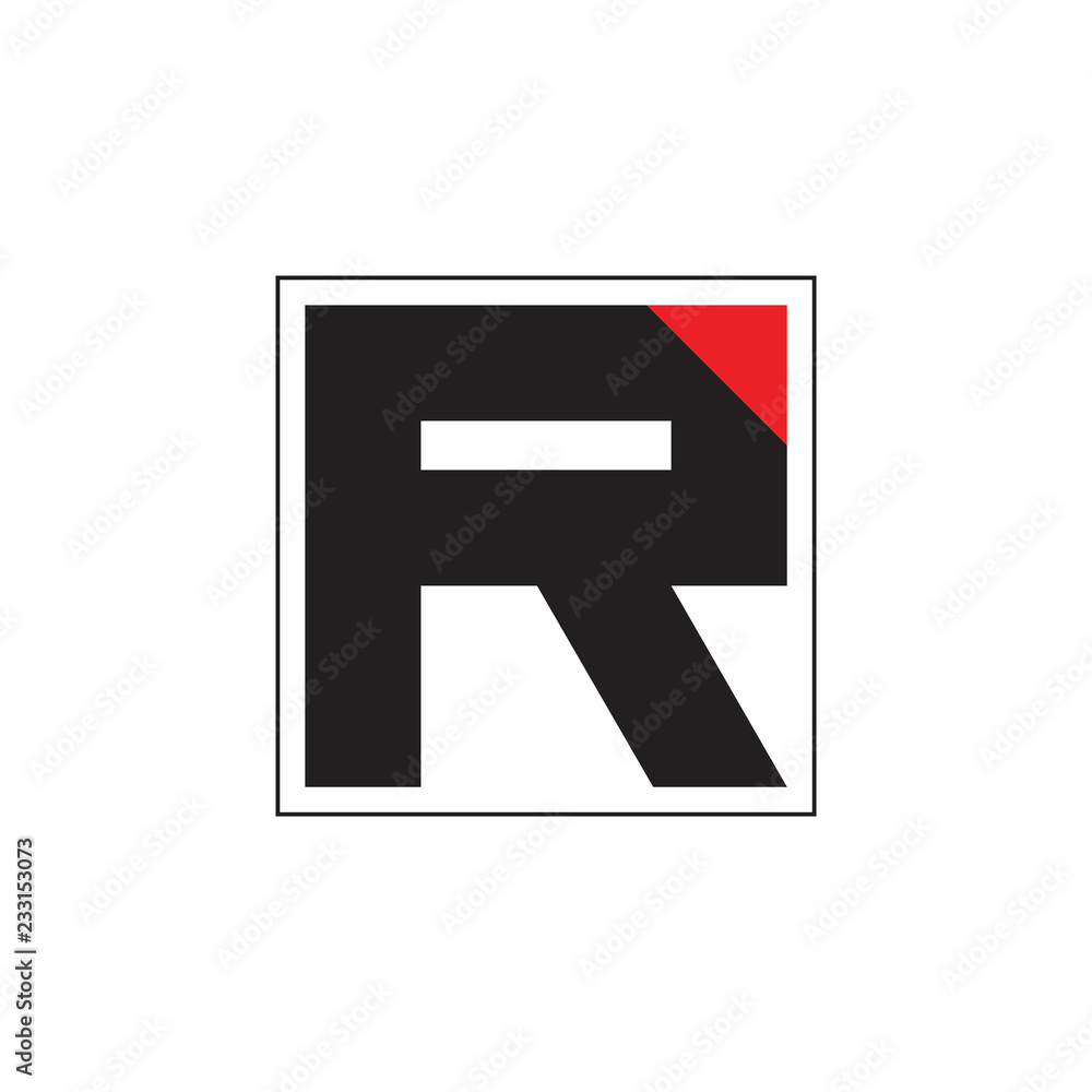 letter r square geometric logo letter r square geometric logo