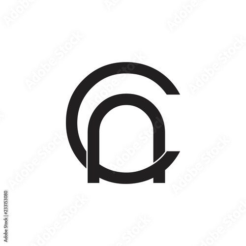 abstract letter ca linked lines logo vector