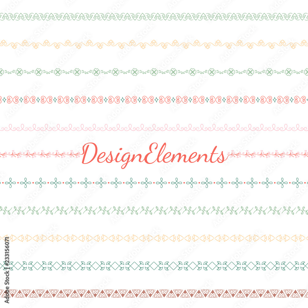 Collection of divider design element vectors Collection of divider design element vectors
