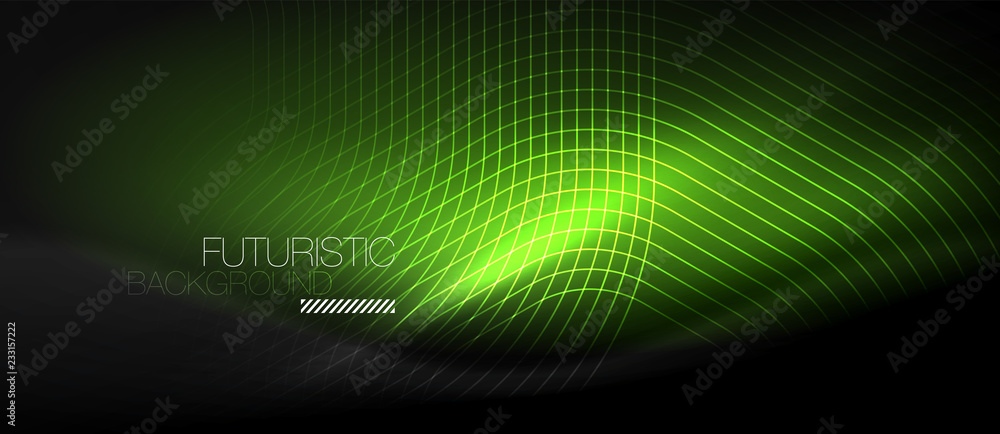 Neon glowing lines, magic energy space light concept, abstract background wallpaper design Neon glowing lines, magic energy space light concept, abstract background wallpaper design