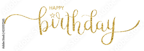 HAPPY BIRTHDAY brush calligraphy card