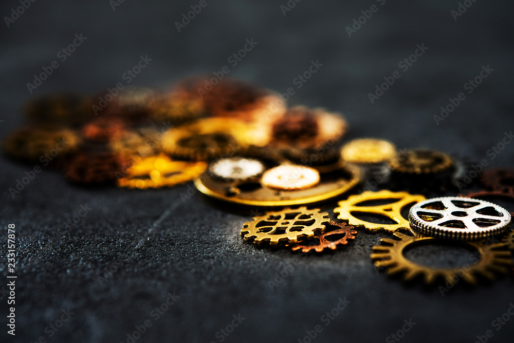mechanism concept closeup view gear wheel sign icon mechanism concept closeup view gear wheel sign icon