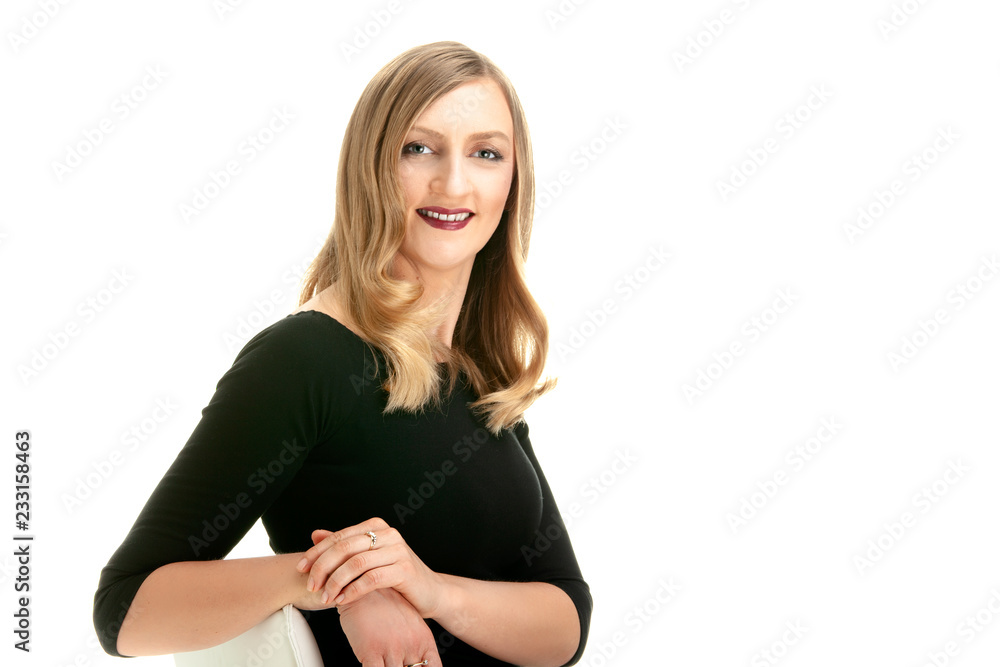 Caucasian woman with long beautiful blond hair Caucasian woman with long beautiful blond hair