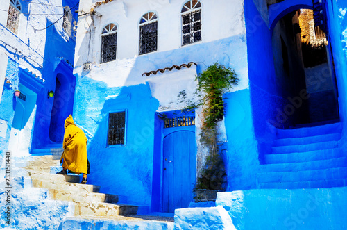 Beautiful blue medina of Chefchaouen city in Morocco, North Africa © Andrii Vergeles