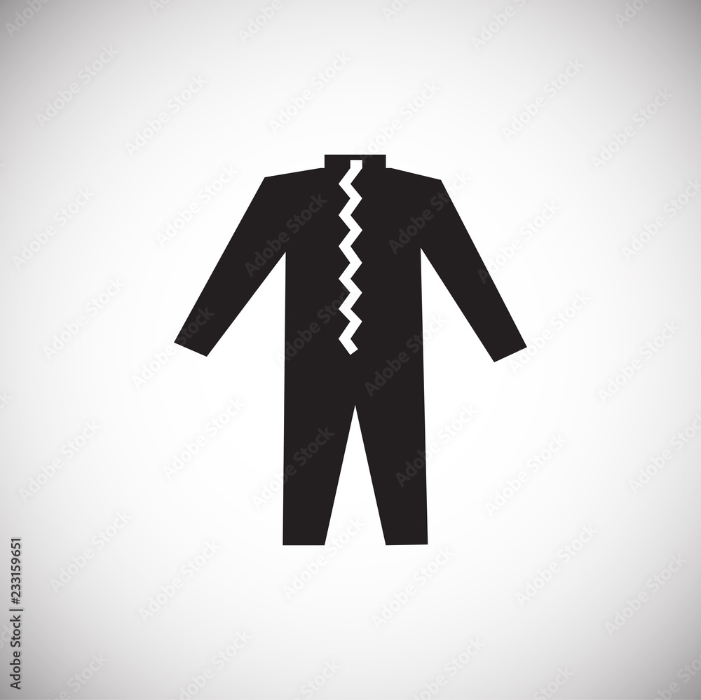 Safety wear on white background icon Safety wear on white background icon