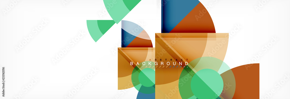Trendy circles composition geometric background Trendy circles composition geometric background