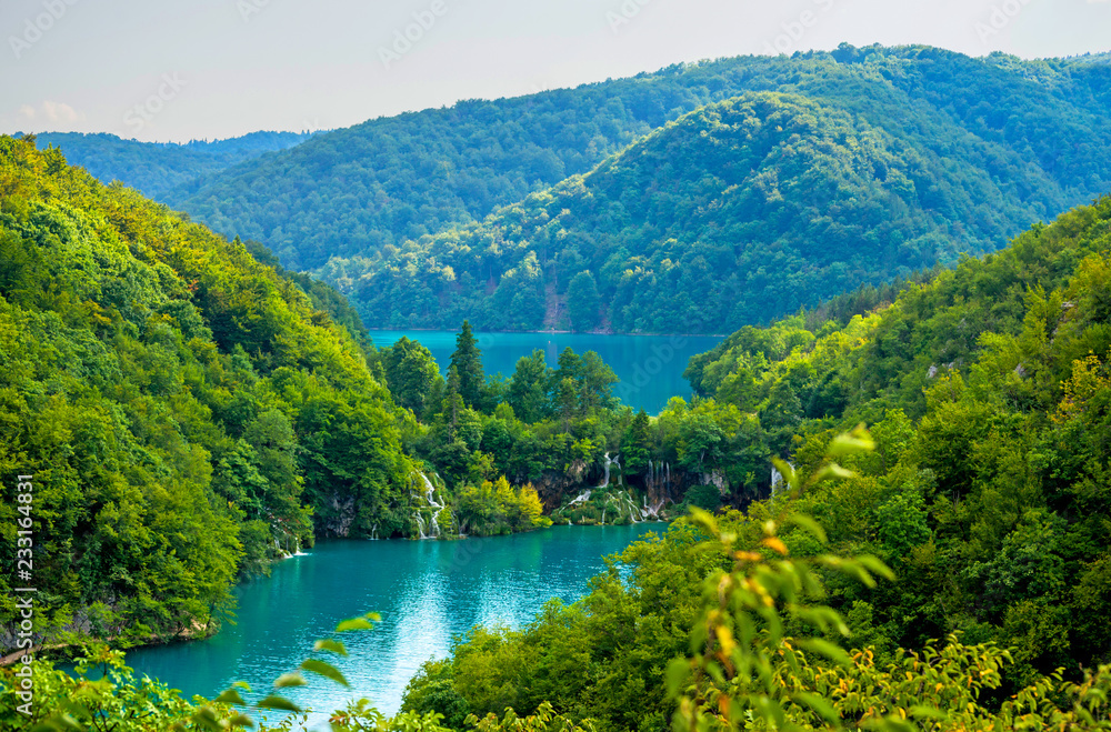 Landscapes of Plitvice Lakes National Park (Plitvicka jezera nacionalni park), Croatia