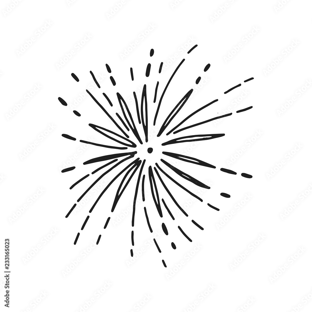 Obraz premium firework festive icon vector sketch. isolated object