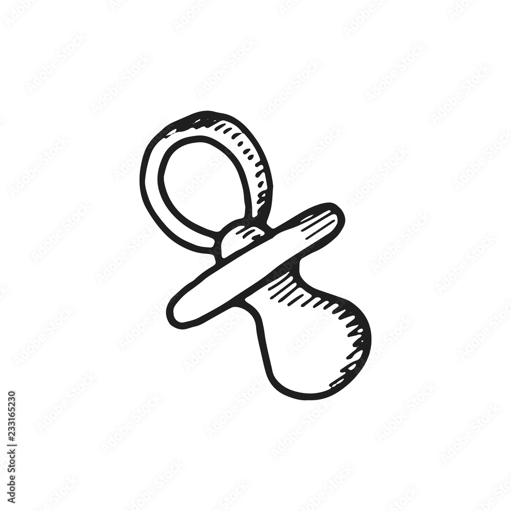Obraz premium pacifier icon vector. isolated sketch object