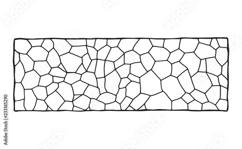 Garden path. Decorative stonework. Vector sketch. isolated object