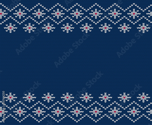 Knitted seamless pattern. Vector ornament