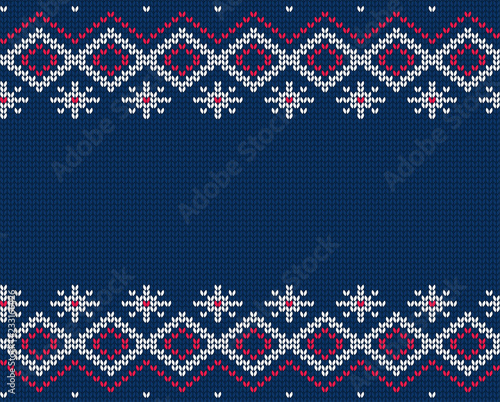 Knitted seamless pattern. Vector ornament
