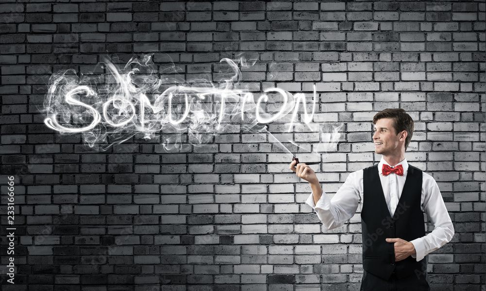 Conceptual image of young businessman. Conceptual image of young businessman.