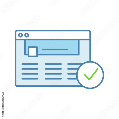 Approved website color icon