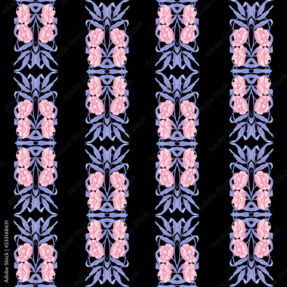 Seamless pattern, background with Floral pattern in art nouveau style, Seamless pattern, background with Floral pattern in art nouveau style,