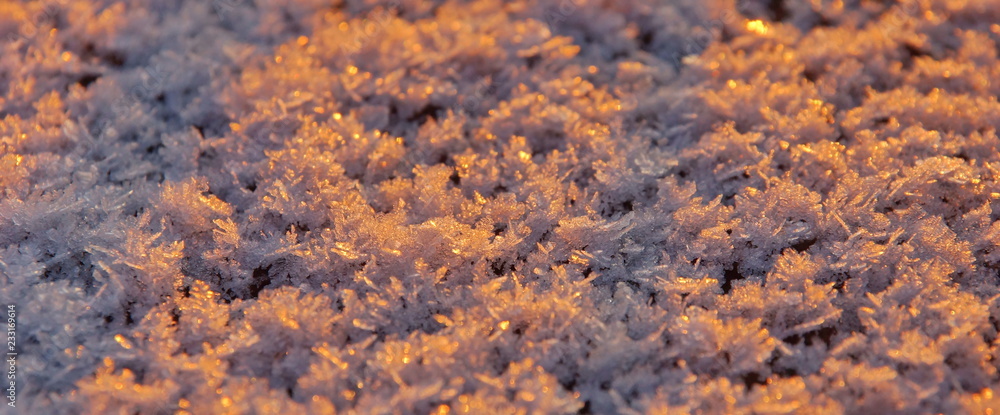 surface of the white fresh snow winter background for design